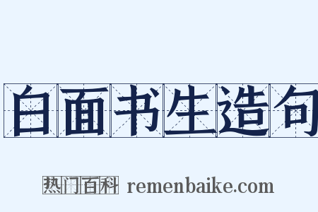 白面书生造句是什么意思的图片